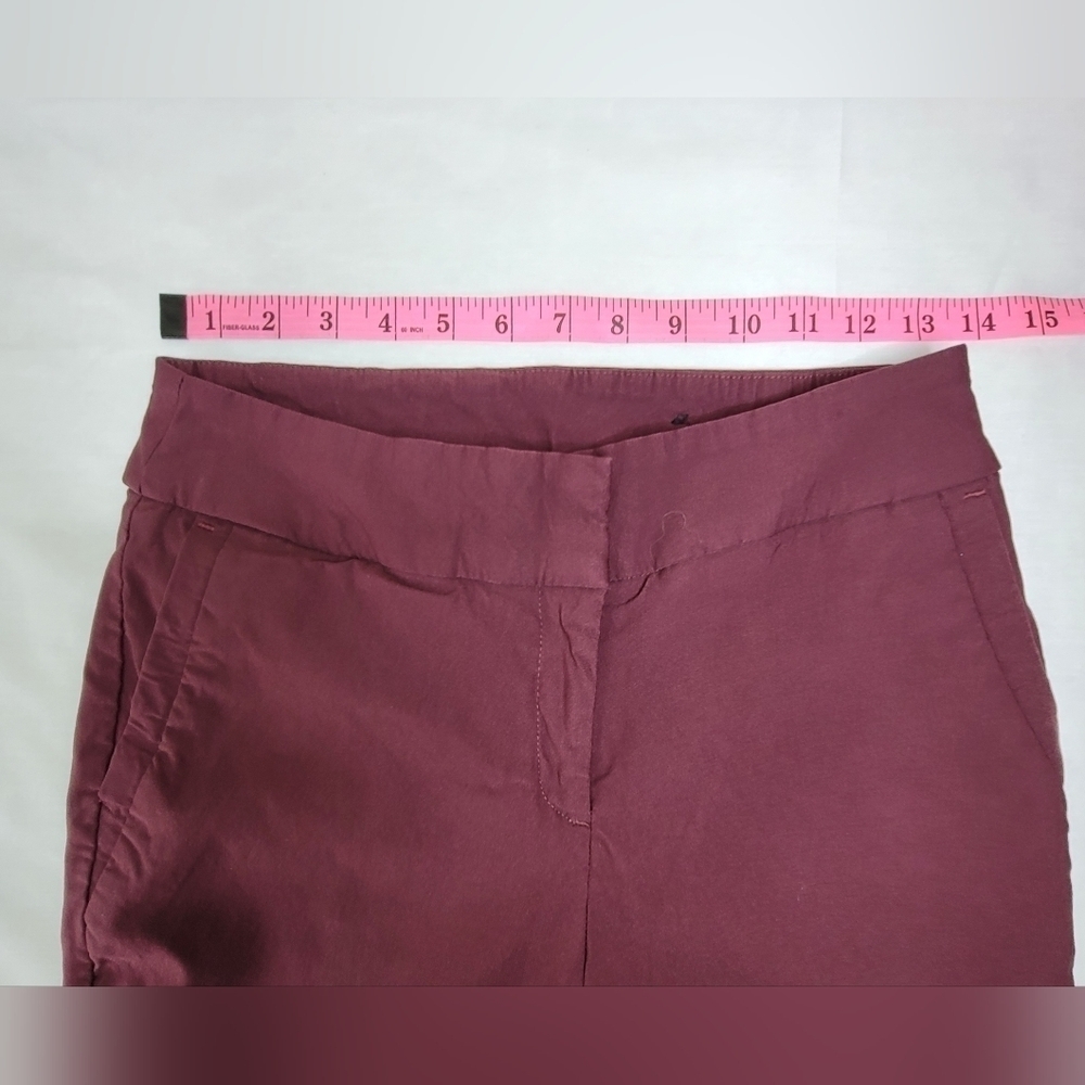 Worthington High Rise Skinny stretch Burgundy Dress Pants Women's Size 6 - Picture 10 of 13